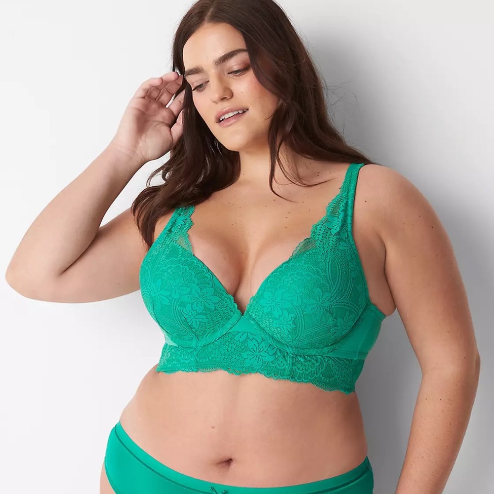 Lane Bryant Boost Plunge Bra With Lace size 44 DDD